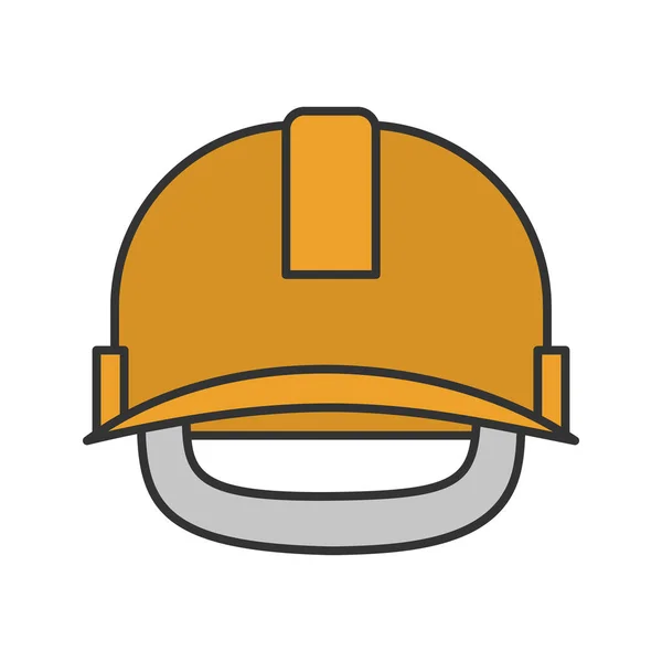 Εικονίδιο Χρώμα Κράνος Βιομηχανικής Ασφάλειας Σκληρό Καπέλο Απομονωμένη Διανυσματικά Εικονογράφηση — Διανυσματικό Αρχείο