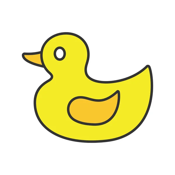 Icono Color Pato Goma Ilustración Vectorial Aislada — Vector de stock