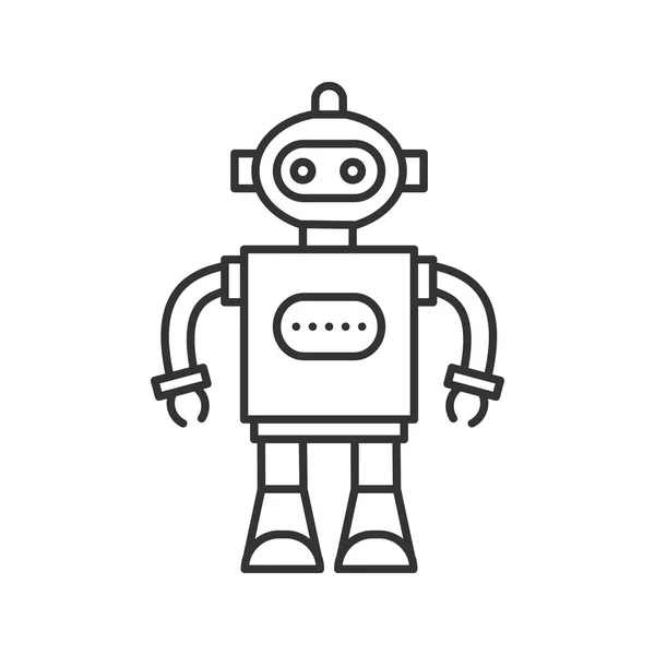 Ρομπότ Γραμμική Εικονίδιο Λεπτή Γραμμή Εικονογράφηση Περίγραμμα Σύμβολο Διάνυσμα Απομονωμένες — Διανυσματικό Αρχείο