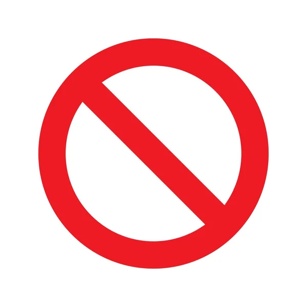 禁止圆圈字形图标 停止侧面影像符号 禁止路标负空间 矢量隔离插图 — 图库矢量图片