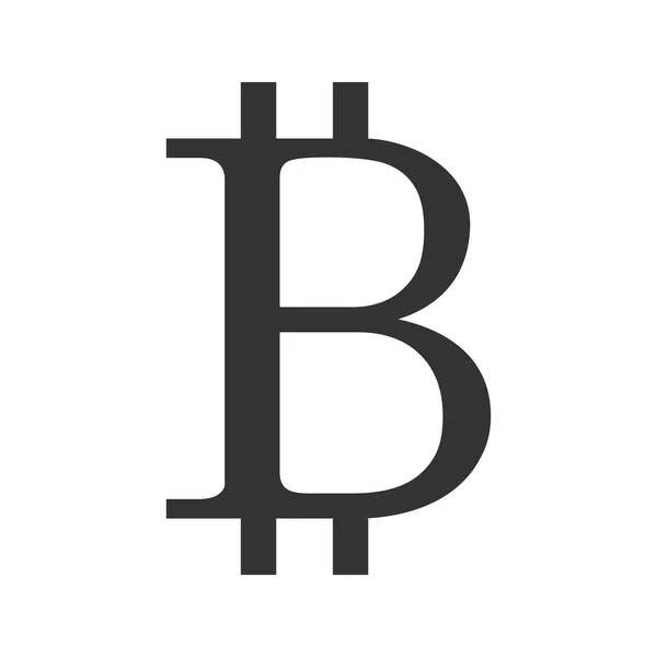 Ícone Glifo Sinal Bitcoin Símbolo Silhueta Criptomoeda Espaço Negativo Ilustração —  Vetores de Stock