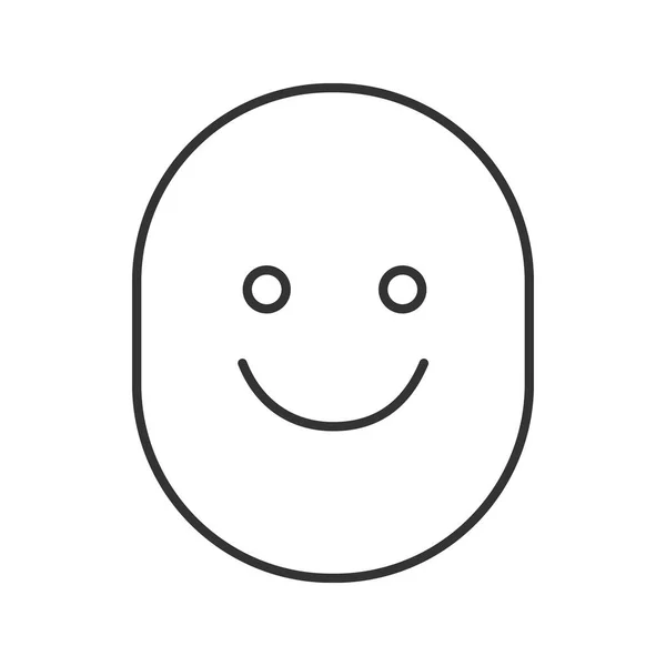 Щаслива Смішна Лінійна Ікона Посмішки Тонка Лінія Ілюстрації Символ Концерту — стоковий вектор