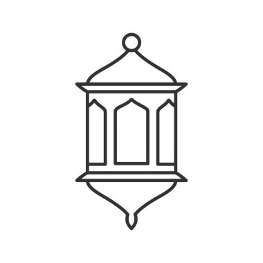 Fener doğrusal simgesi. İnce hat illüstrasyon. Duvar lambası. Kontur sembolü. Çizim vektör izole anahat