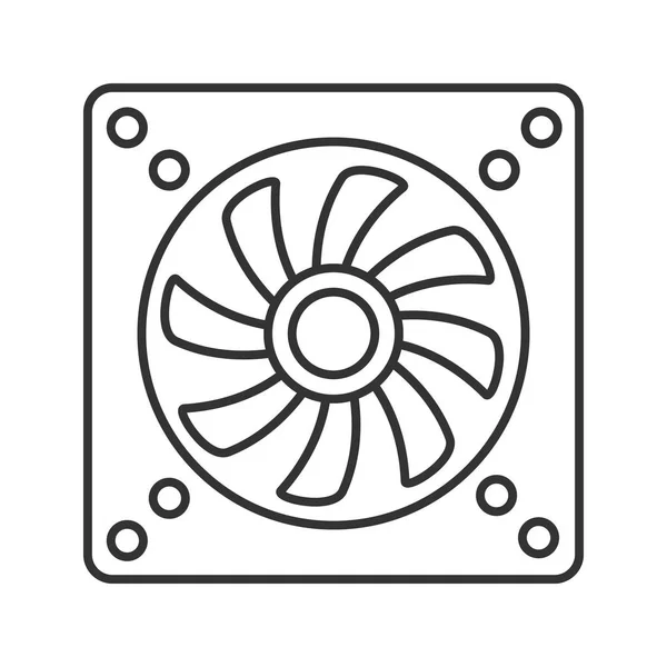 Exhaust Fan Linear Icon Conditioning Thin Line Illustration Air Ventilation — Stock Vector