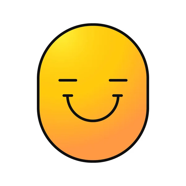 Χαρούμενο Και Αστείο Χαμόγελο Εικονίδιο Χρώμα Καλή Διάθεση Απομονωμένη Διανυσματικά — Διανυσματικό Αρχείο