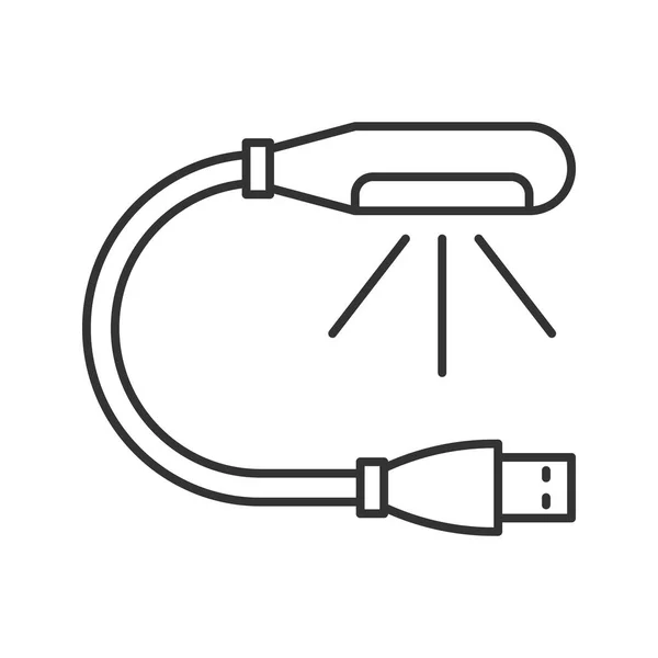 Icono Lineal Lámpara Usb Ilustración Línea Delgada Lámpara Para Computadora — Archivo Imágenes Vectoriales