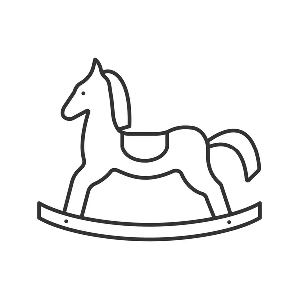 Κουνιστό Άλογο Γραμμική Εικονίδιο Λεπτή Γραμμή Εικονογράφηση Περίγραμμα Σύμβολο Διάνυσμα — Διανυσματικό Αρχείο