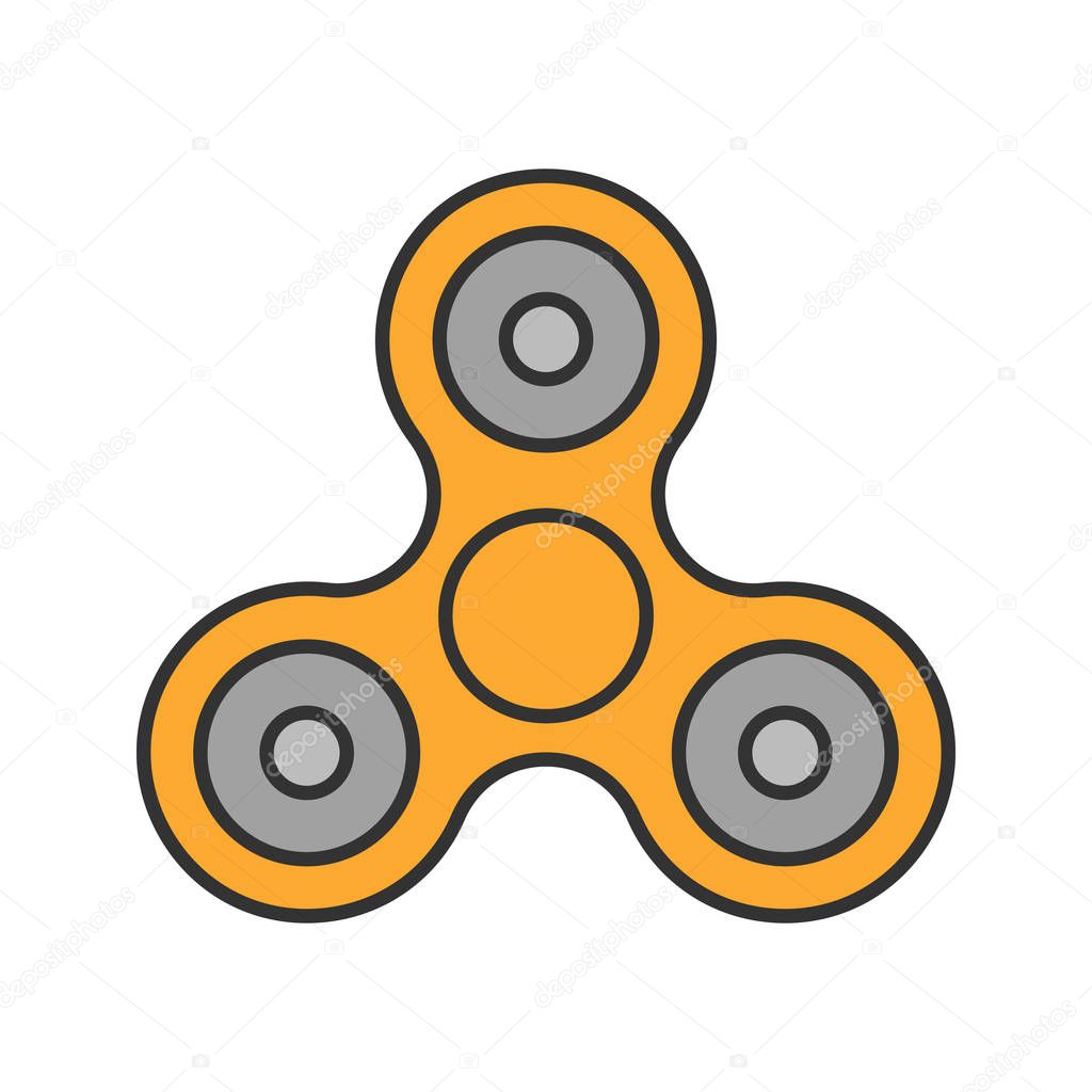 Spinner color icon. Anti-stress toy. Isolated vector illustration