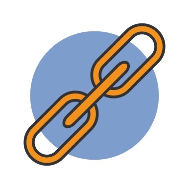 Bağlantı renk simgesi. Köprü. Blockchain. Bağlantı. İzole vektör çizim