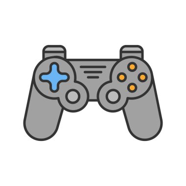 Gamepad renk simgesi. Oyun çubuğu. İzole vektör çizim