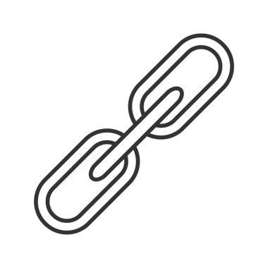 Bağlantı doğrusal simgesi. Köprü. İnce hat illüstrasyon. Blockchain. Kontur sembolü. Çizim vektör izole anahat