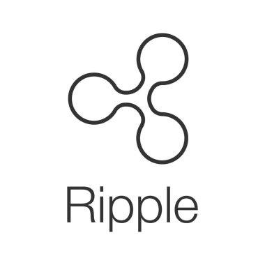 Madeni para doğrusal simgesi dalgalanma. İnce hat illüstrasyon. Cryptocurrency. Kontur sembolü. Çizim vektör izole anahat