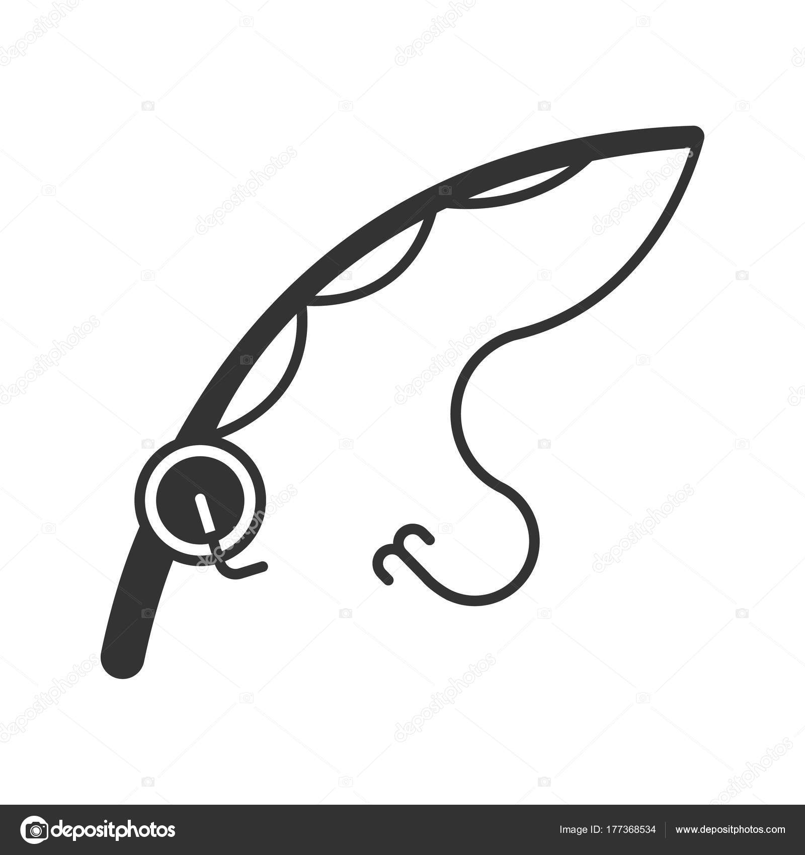 Download Spinning Rod Reel Combo Glyph Icon Fishing Equipment ...