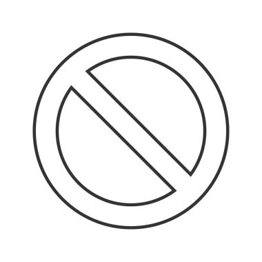 İçki yasağı daire doğrusal simgesi. Yol işaret yasak. İnce hat illüstrasyon. Kontur sembolü durdurmak. Çizim vektör izole anahat