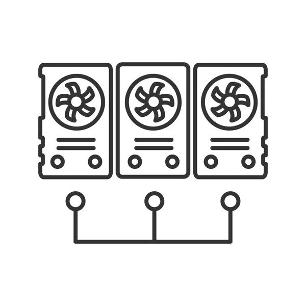 Grafische Kaarten Voor Mijnbouw Bedrijf Lineaire Pictogram Illustratie Van Dunne — Stockvector