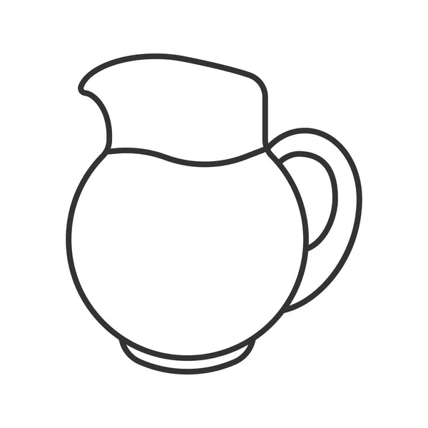 Limonadenkrug Lineares Symbol Vorhanden Wasser Schmalspur Illustration Milch Kontursymbol Vektor — Stockvektor