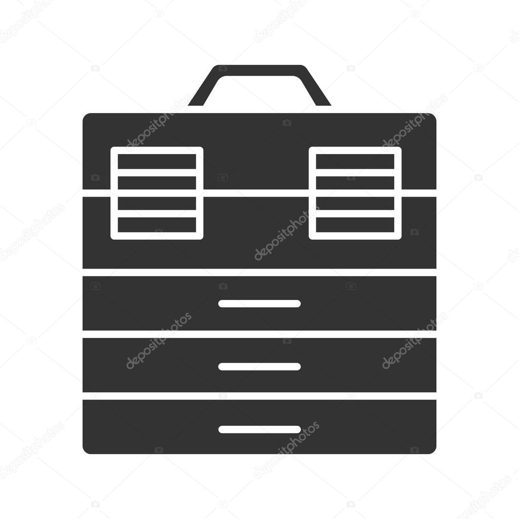 Download Fishing Tackle Box Glyph Icon Toolbox Silhouette Symbol ...