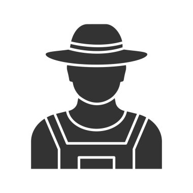 Çiftçi glif simgesi