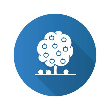 Meyve ağacı düz tasarım