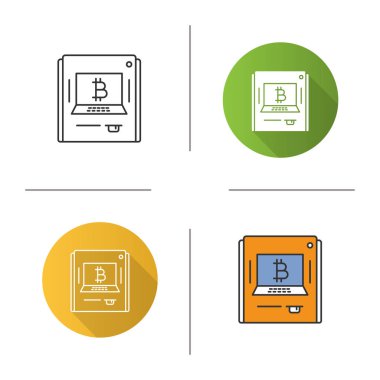 ATM ile bitcoin işareti simgesi