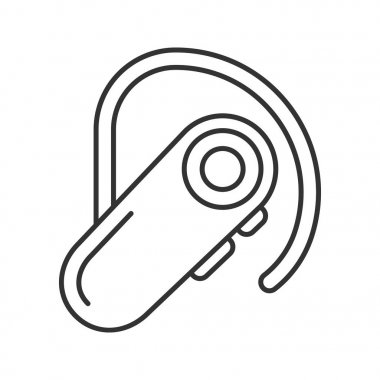 Kulak bluetooth kulaklık doğrusal simgesi