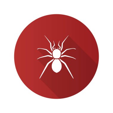 Örümcek düz tasarım uzun gölge 