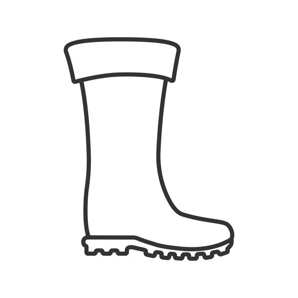 Rubber boot linear icon — Stock Vector