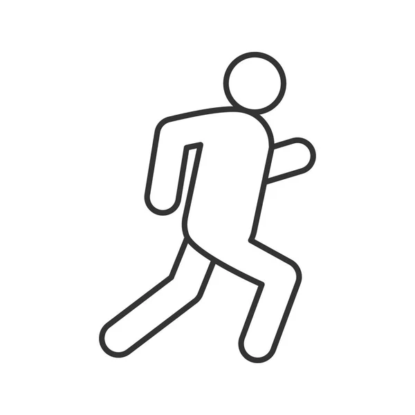 Линейная икона бегущего человека — стоковый вектор