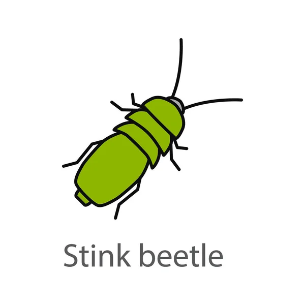 Ikona kolor chrząszcz smród — Wektor stockowy