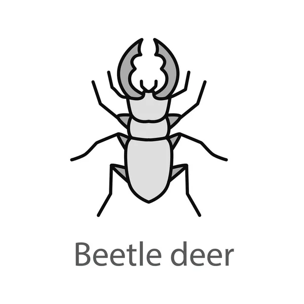 Cervo icona di colore scarabeo — Vettoriale Stock