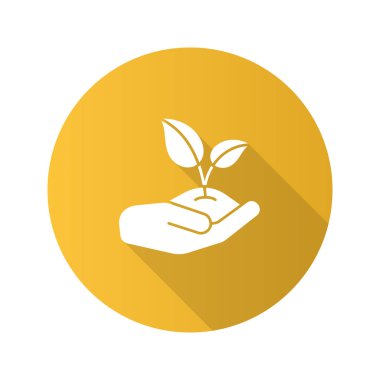 Filiz simgesi olan açık el