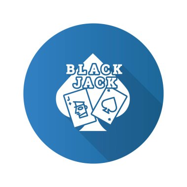 Blackjack düz simgesi