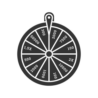 Tekerleğin servet glif simgesi