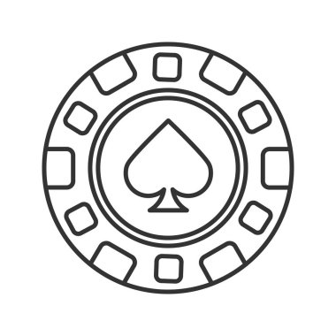 Casino çip doğrusal simgesini