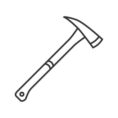 Yangın baltası doğrusal simgesi