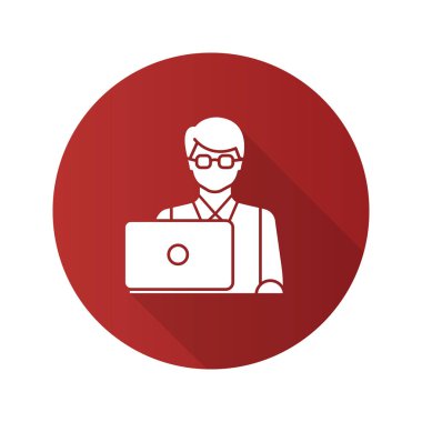 Programcı düz simgesi