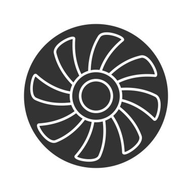 Egzoz fan glif simgesi