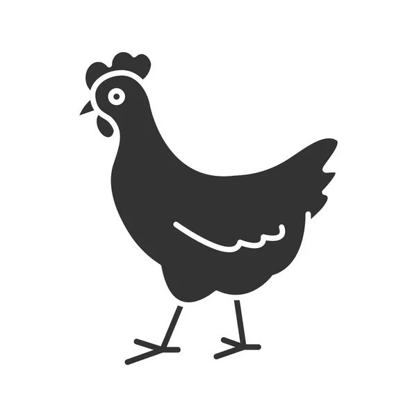 Κοτόπουλο γλύφου εικονίδιο — Διανυσματικό Αρχείο
