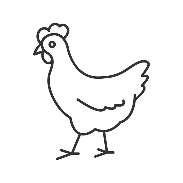 Poulet icône linéaire — Image vectorielle