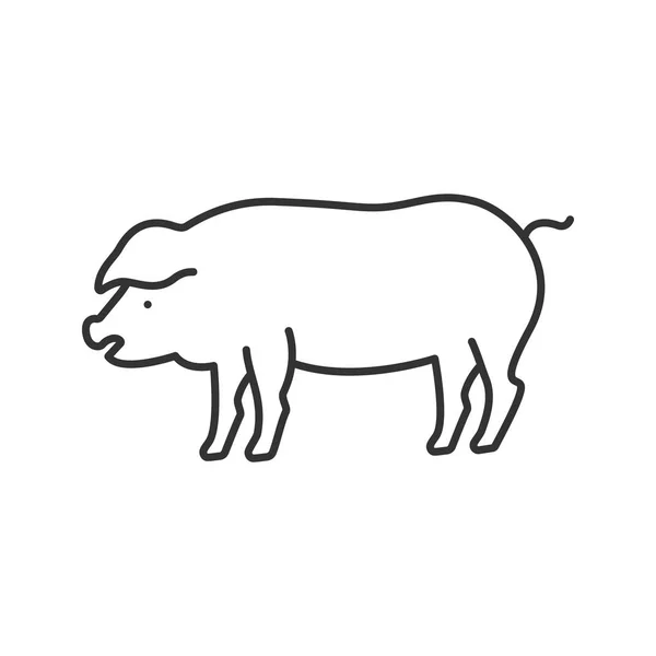 Pig linear icon — Stock Vector