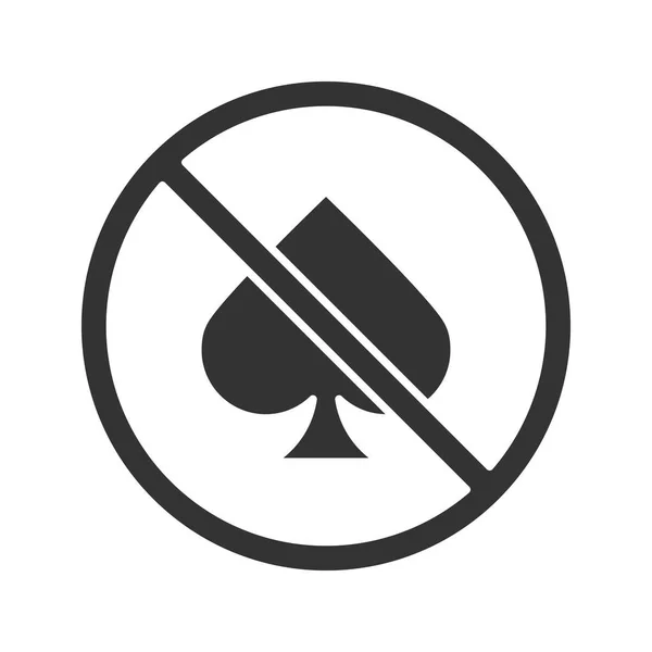 Forbidden sign with card icon — Stock Vector
