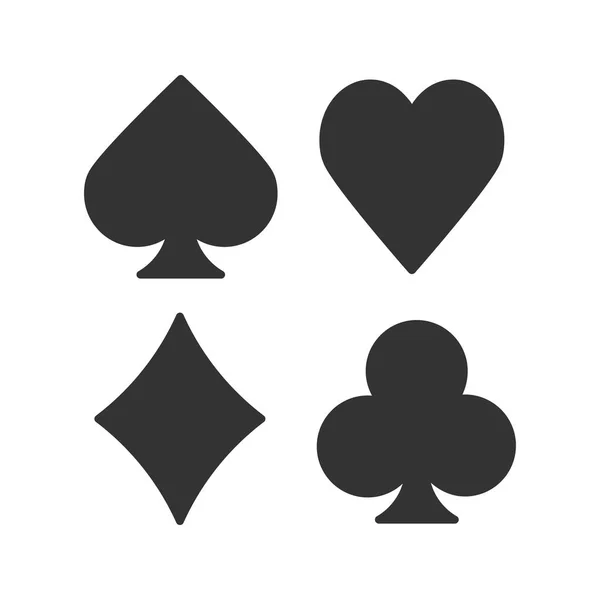 Juego de cartas palos icono — Vector de stock