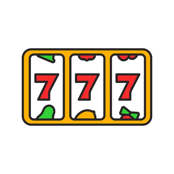 Игровой автомат с иконкой "семь" — стоковый вектор
