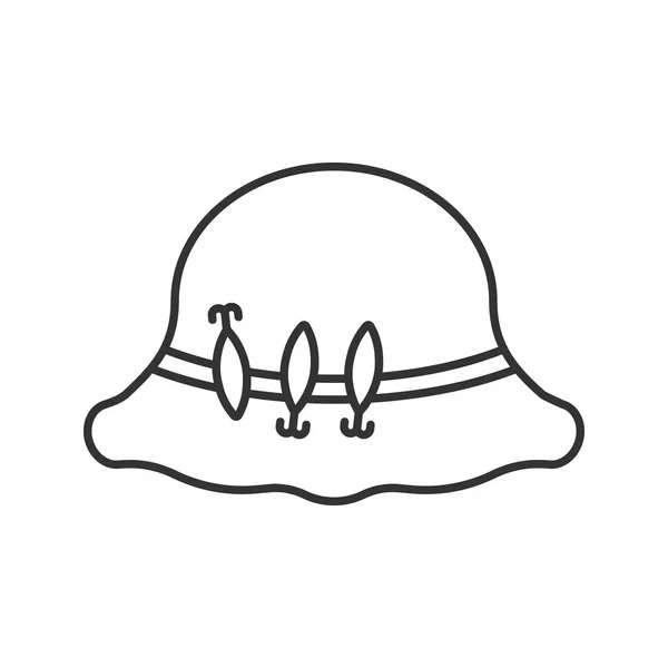 Cappello da pescatore con icona a ganci — Vettoriale Stock