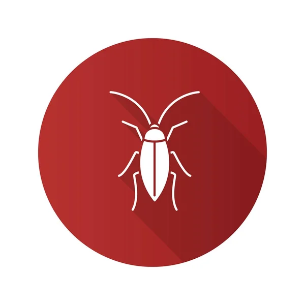 Kakkerlak platte pictogram — Stockvector