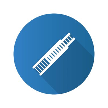 Mavi arka plan üzerinde düz tasarım Çift Kişilik uzantısı merdiveni