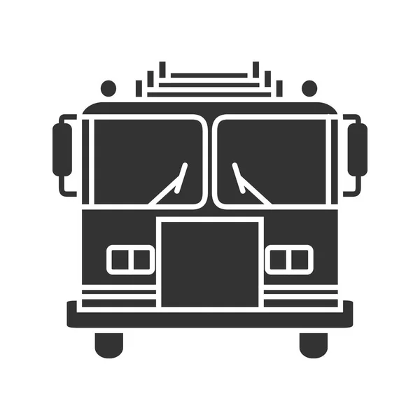 Brandbestrijding Vrachtwagen Pictogram Geïsoleerd Witte Achtergrond — Stockvector