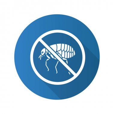 Pire işareti düz tasarım gölge glif simgesi, vektör siluet illüstrasyon mavi zemin üzerine durdurmak