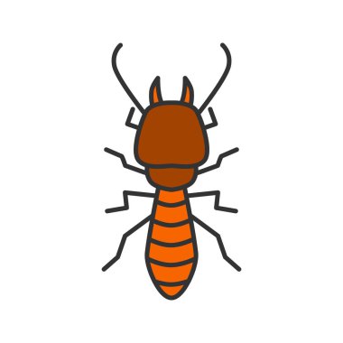 Beyaz arka plan üzerinde izole termit renk simgesi