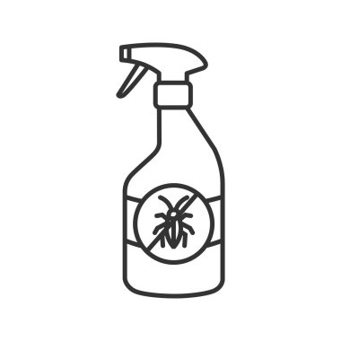 Böcek kovucu doğrusal, simge vektör kontur tasarlamak beyaz arka plan üzerinde